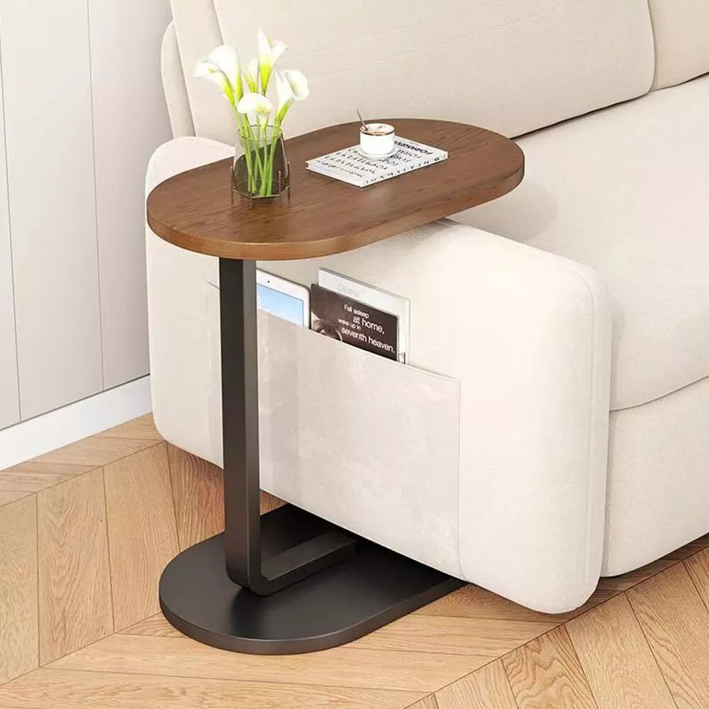 C-Shaped Side Table – Sofa End Table for Living Room & Bedroom, 45x28x60cm