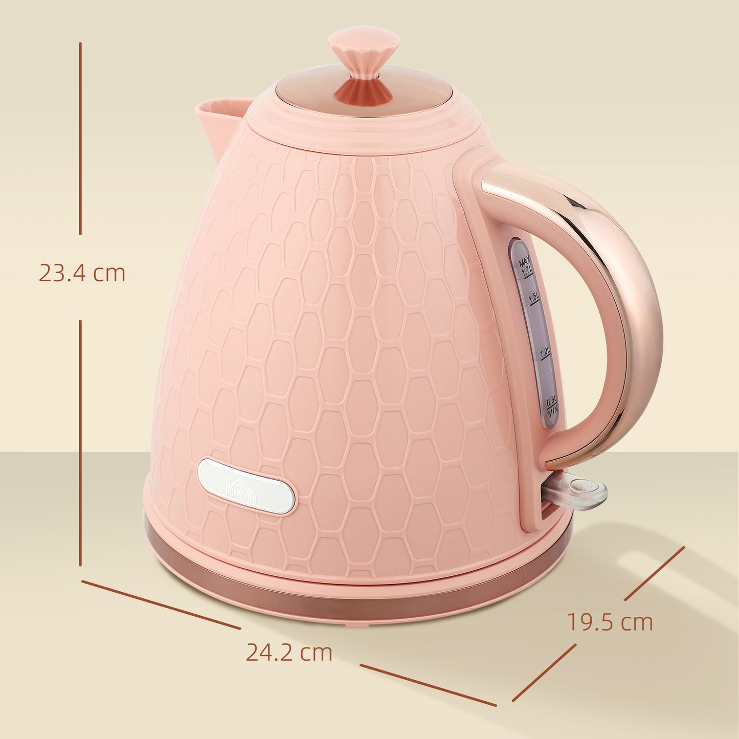 3kW Rapid Boil Honeycomb Kettle - Light Pink