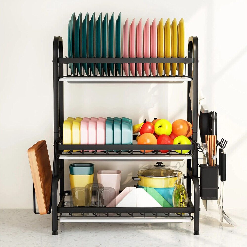 Dish Rack with Drip Tray 3-Tier