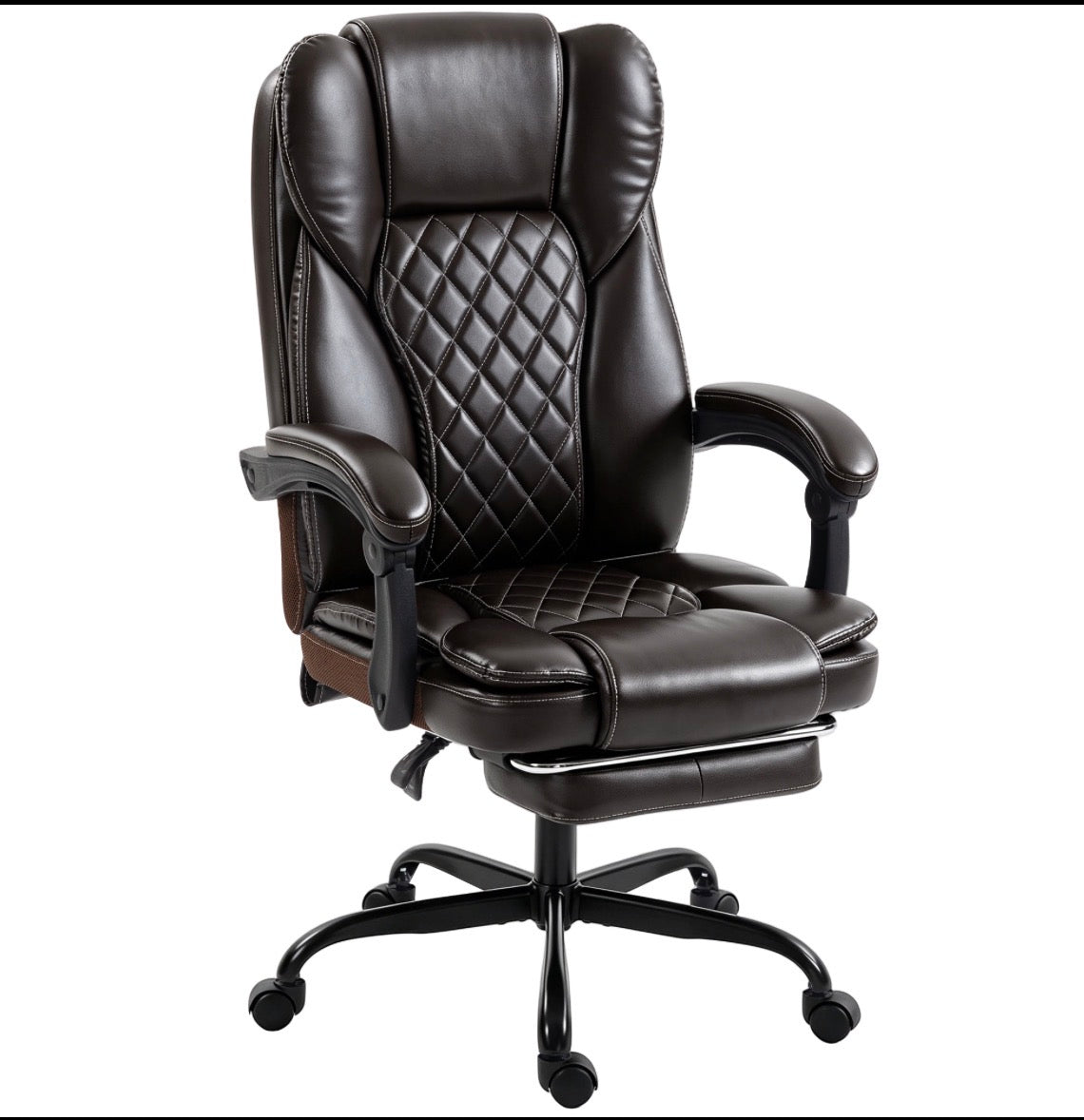 Executive Home Office Chair Reclining Function Footrest Computer Desk Chair High Back