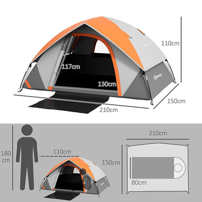 Two Man Single Room Dome Tent With Accessories