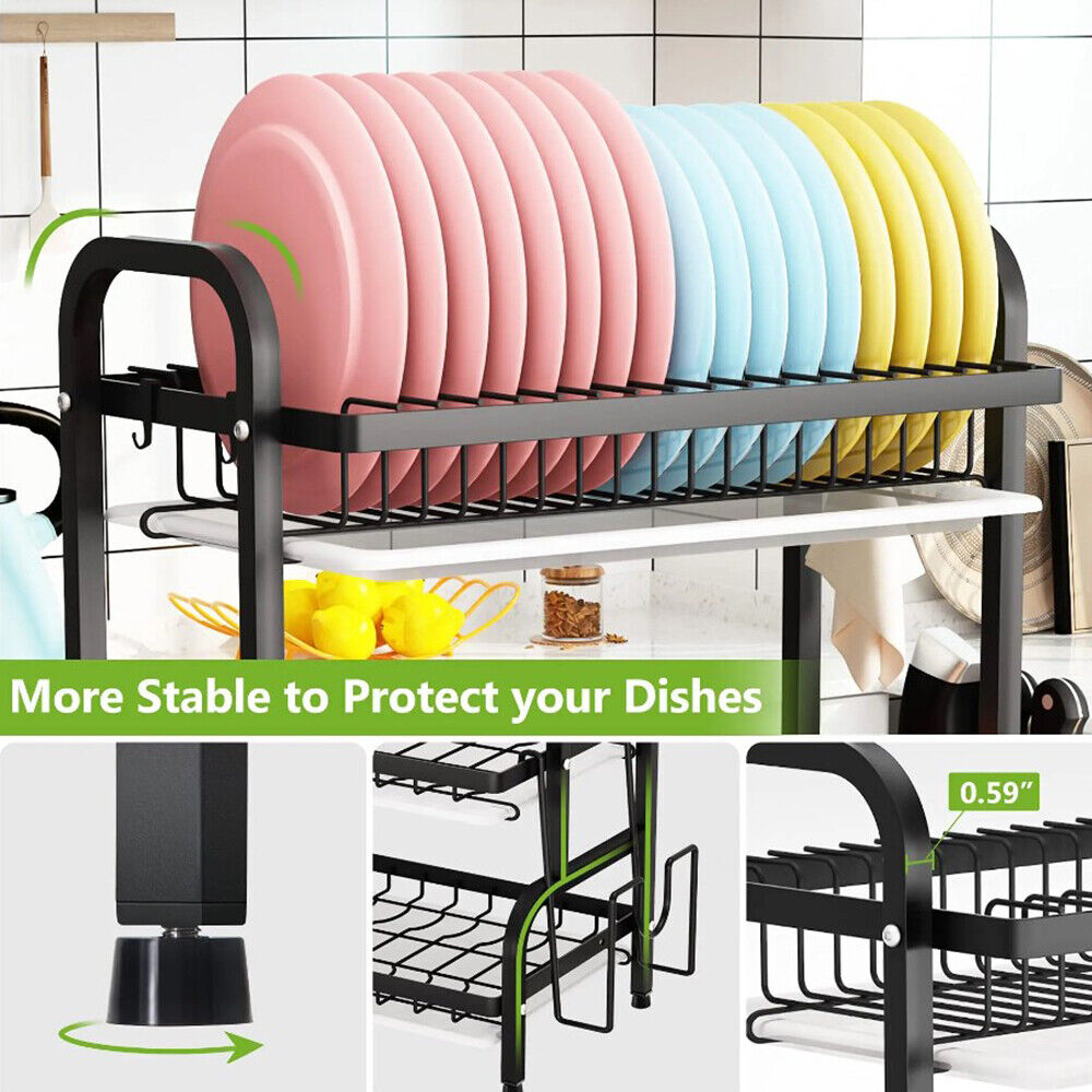 Dish Rack with Drip Tray 3-Tier