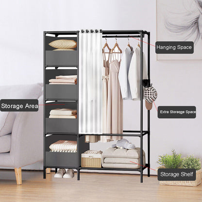 Clothes Rail with Shelf Heavy Duty Metal