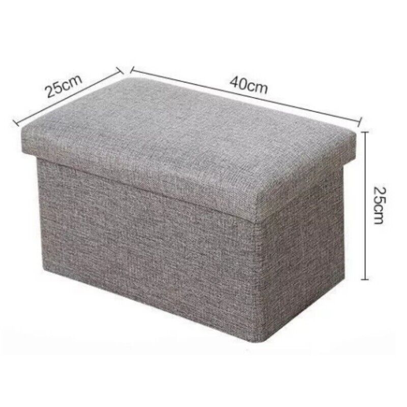 Foldable Storage Ottoman - Footstool & Seat