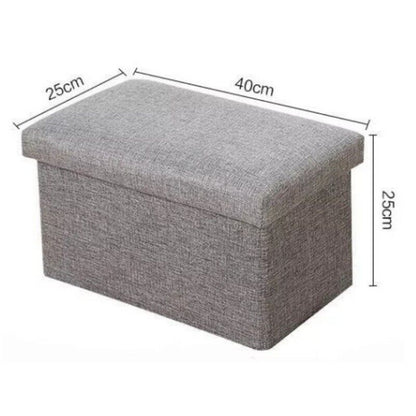 Foldable Storage Ottoman - Footstool & Seat