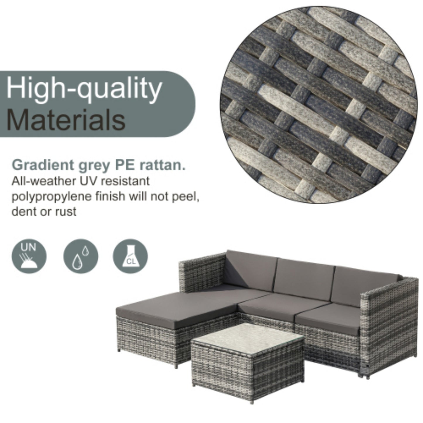 Garden Corner Sofa Rattan Patio Set Garden
