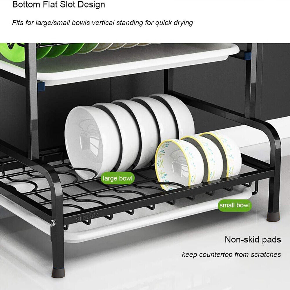 Dish Rack with Drip Tray 3-Tier