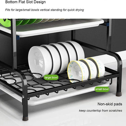 Dish Rack with Drip Tray 3-Tier