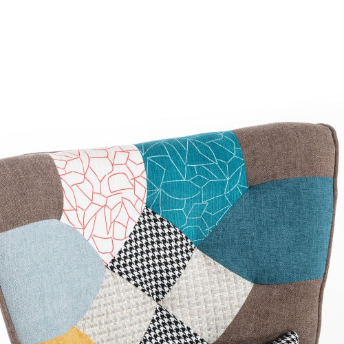 Multi colour Wingman Lounge Chair With Footrest
