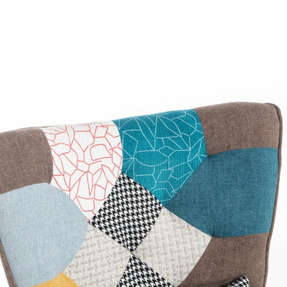 Multi colour Wingman Lounge Chair With Footrest