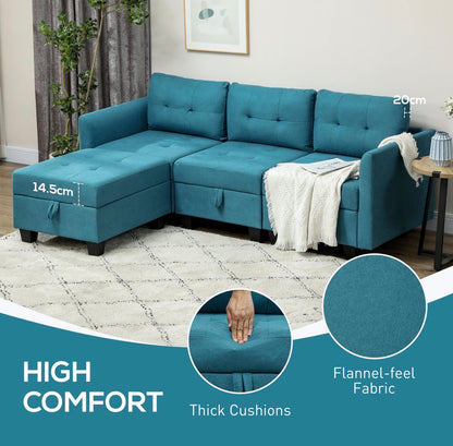 Modular Sofa with Storage L-Shape Comfortable and Space-Saving Design for Modern Living Rooms