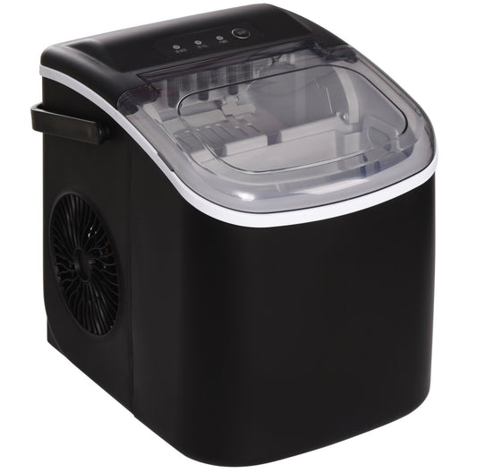 Portable Ice Maker Machine Countertop 12 KG in 24 H 9 Cubes in 6 Mins with Handle Ice Scoop and Basket for Home Office Kitchen Bar Party RV