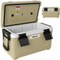 Insulated Cool Box, Lightweight Portable Ice Cooler with Handle, Lid and Drain Valve, 42.6L