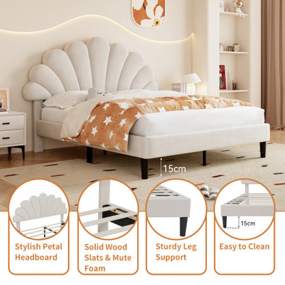Double Upholstered Velvet Bed Frame
