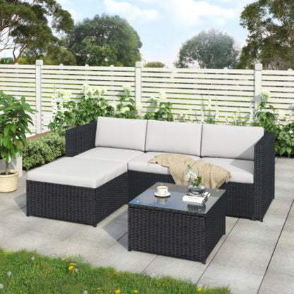 Garden Corner Sofa Rattan Patio Set Garden