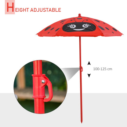 Outsunny Kids-Parasol Picnic Table and Chair Set