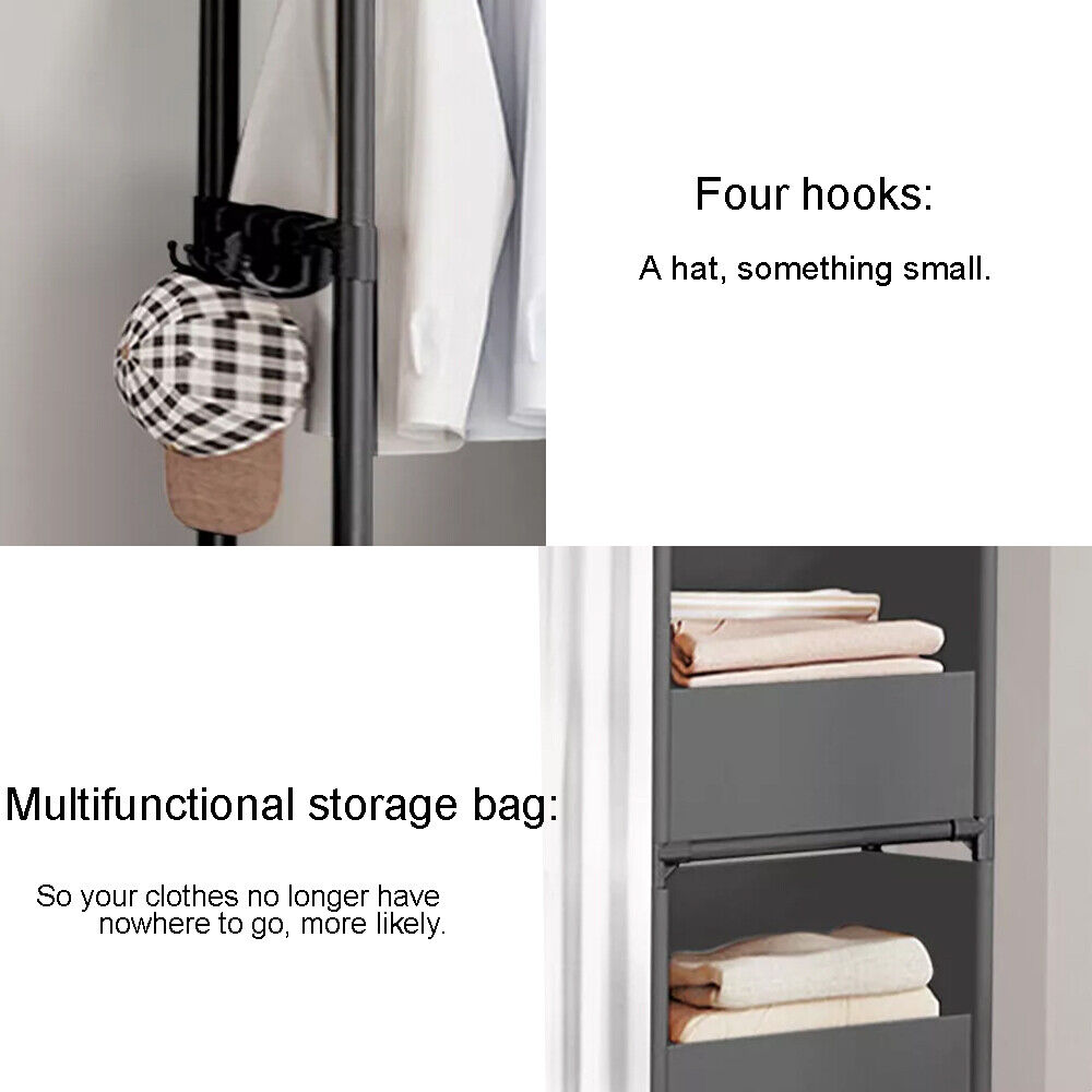 Clothes Rail with Shelf Heavy Duty Metal