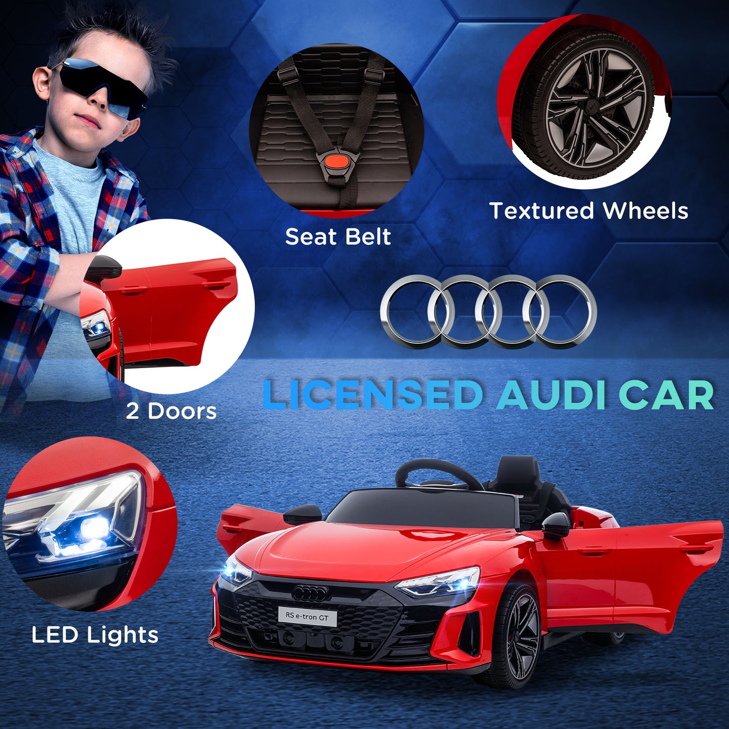 Audi Licensed 12V Kids RC Electric Ride-ON