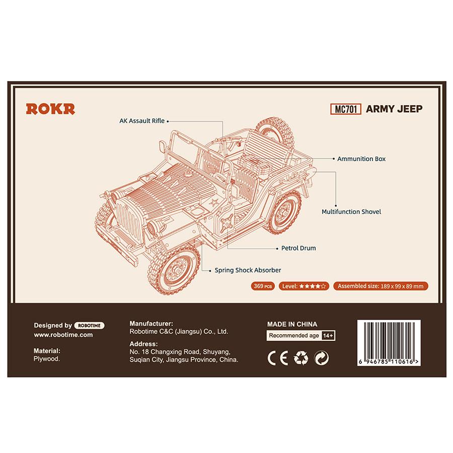 ROBOTIME ROKR Army Field Car Toy