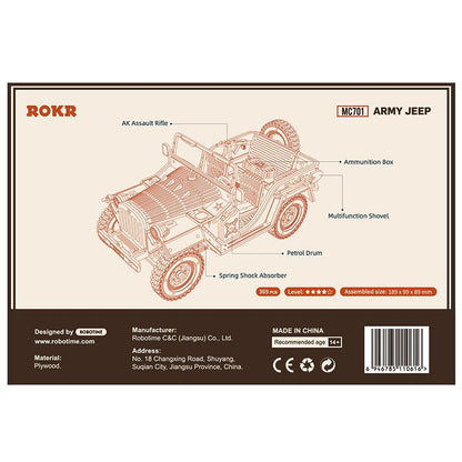 ROBOTIME ROKR Army Field Car Toy