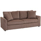 Modern 3 Seater Sofa with Spring Cushion, 212 cm Fabric Jumbo Cord Sofa Couch with 2 Scatter Cushions, Upholstered Corduroy Settee for Living Room, Bedroom, Home Office