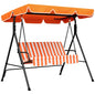 3-Seater Garden Swing Seat With Adjustable Canopy and Cushion