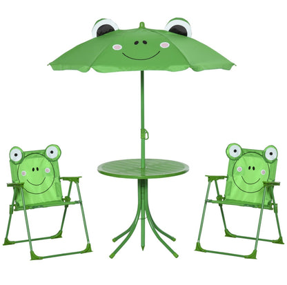 Outsunny Kids-Parasol Picnic Table and Chair Set