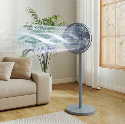 40 cm Standing Fan, Cooling Floor Fan with 80° Oscillating, Adjustable Tilt and Height, 4 Speed, Remote Control