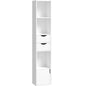 Bookcase with Drawers Adjustable Shelf Bookshelf with 2 Drawers and Cabinet