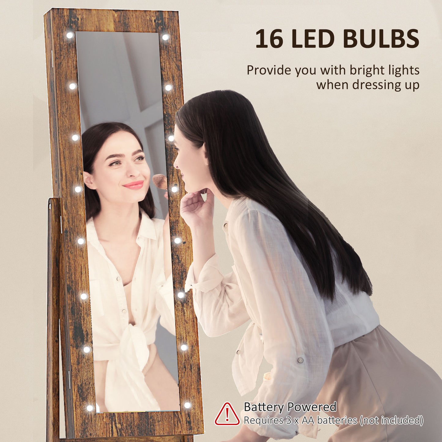 Jewellery Cabinet -With Mirror and LED
