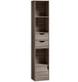 Bookcase with Drawers Adjustable Shelf Bookshelf with 2 Drawers and Cabinet