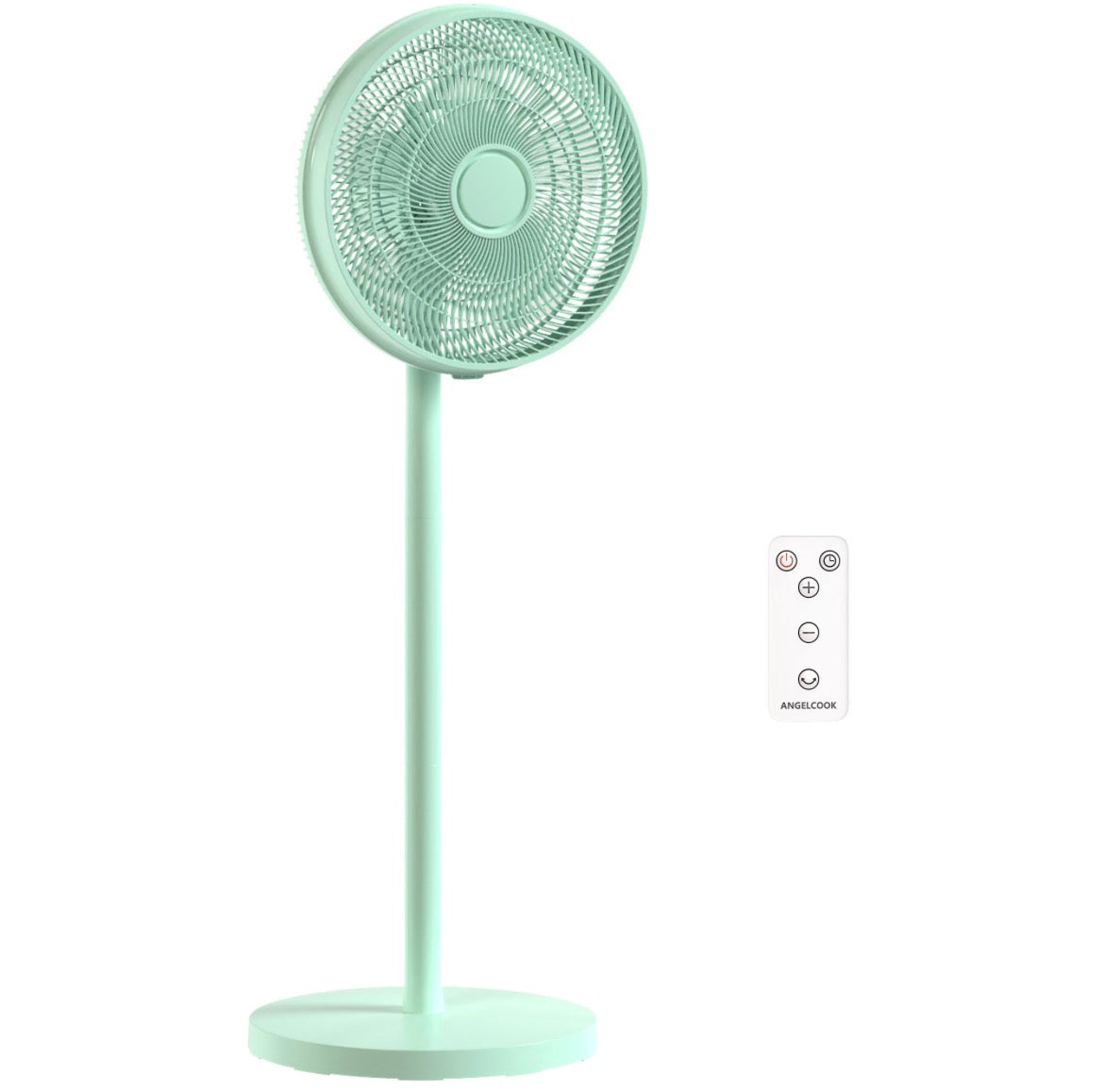 40 cm Standing Fan, Cooling Floor Fan with 80° Oscillating, Adjustable Tilt and Height, 4 Speed, Remote Control