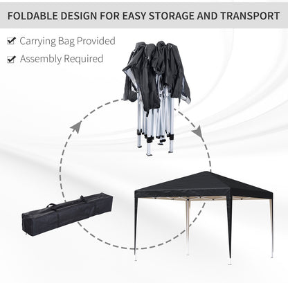 3x3M Garden Pop Up Gazebo Height Adjustable Marquee Party Tent Wedding Canopy with Carrying Bag