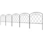 3m Decorative Metal Garden Fence - Diamond and Swirl Pattern
