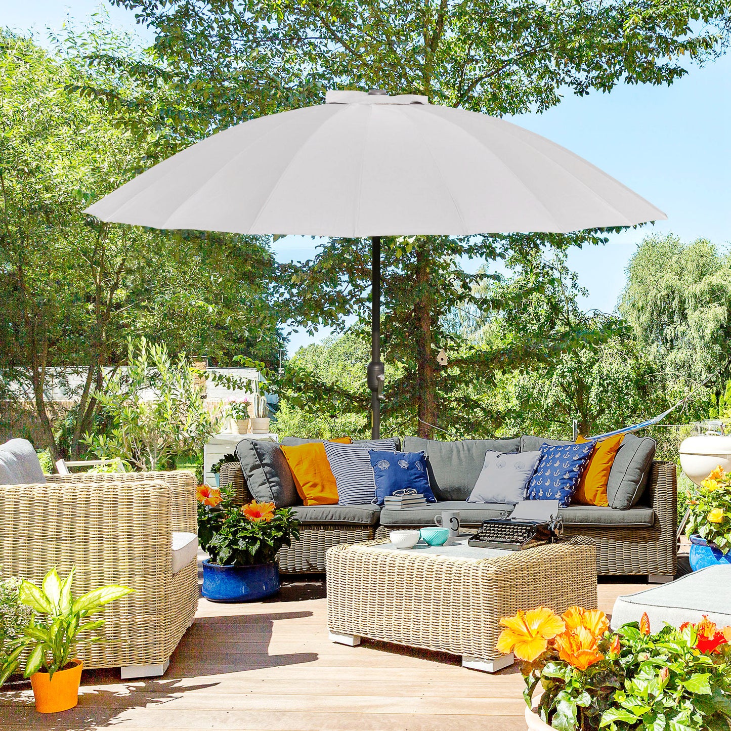 Garden Parasol Adjustable Outdoor Sun Shade
