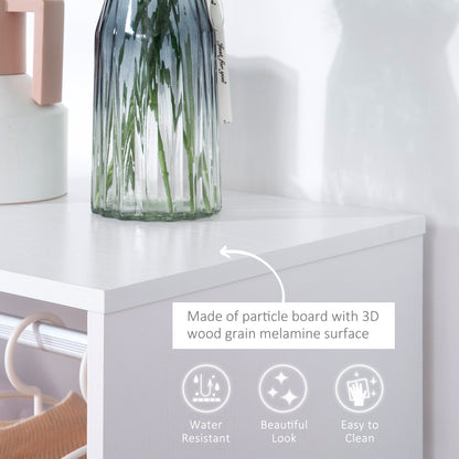 Open Wardrobe On Wheels-White