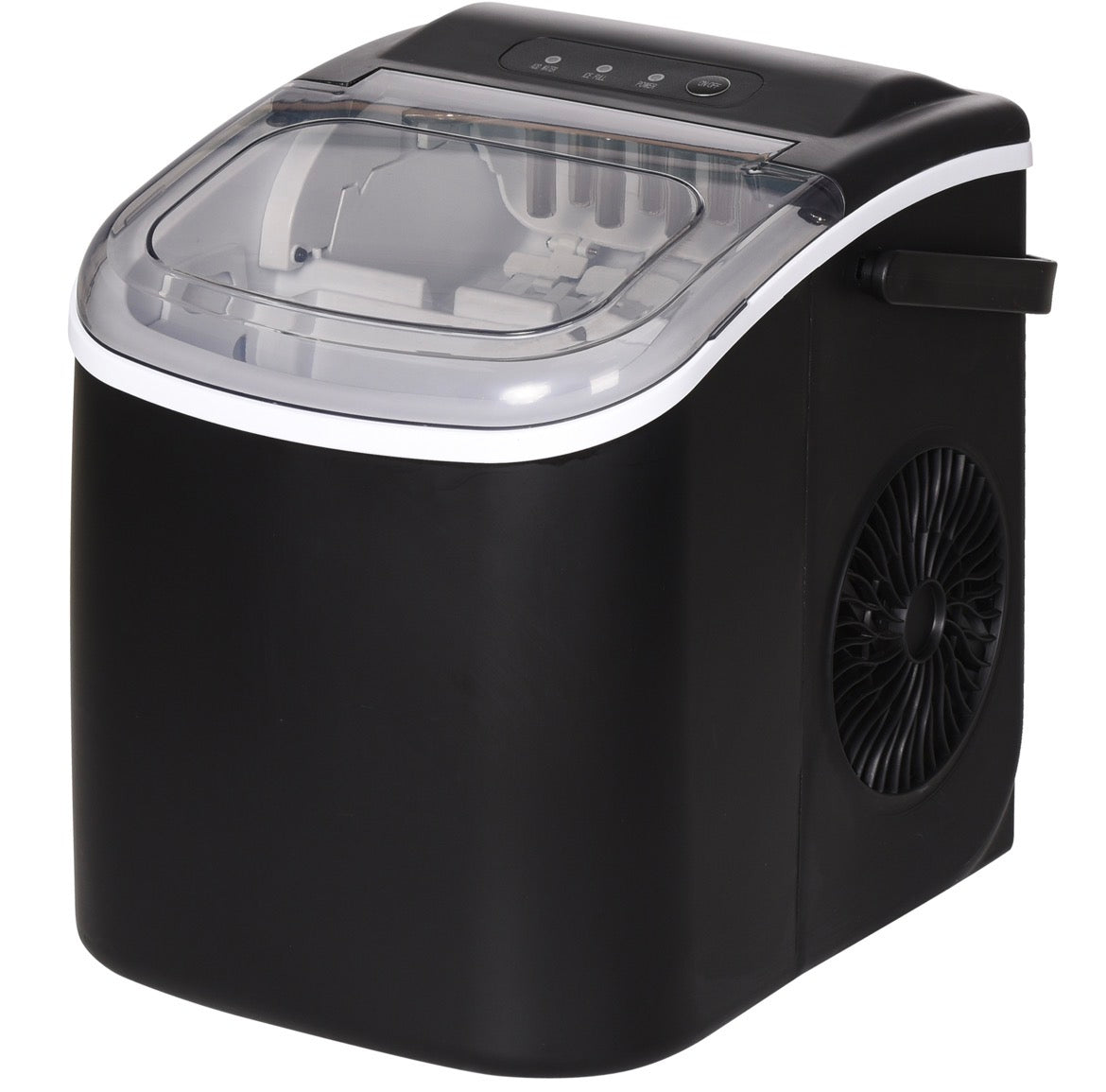 Portable Ice Maker Machine Countertop 12 KG in 24 H 9 Cubes in 6 Mins with Handle Ice Scoop and Basket for Home Office Kitchen Bar Party RV