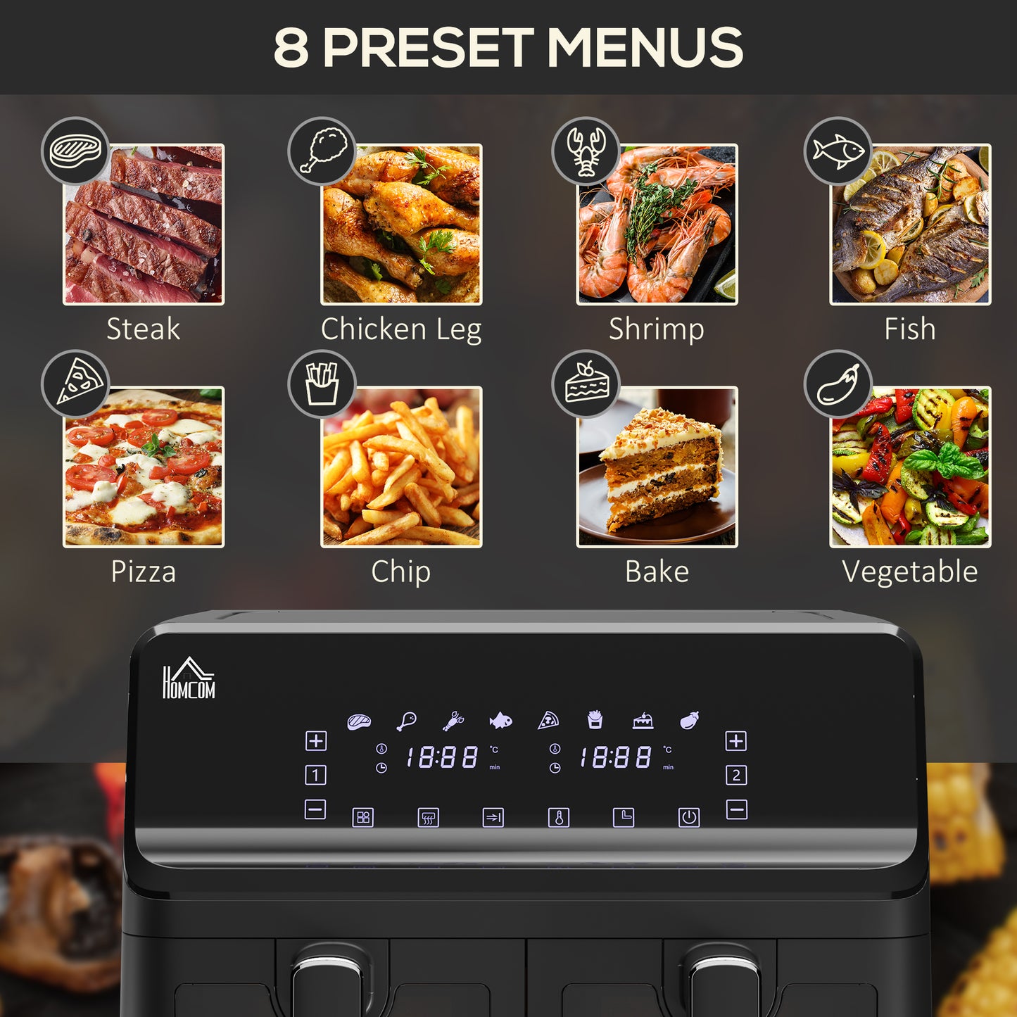 8L Dual Basket Air Fryer
