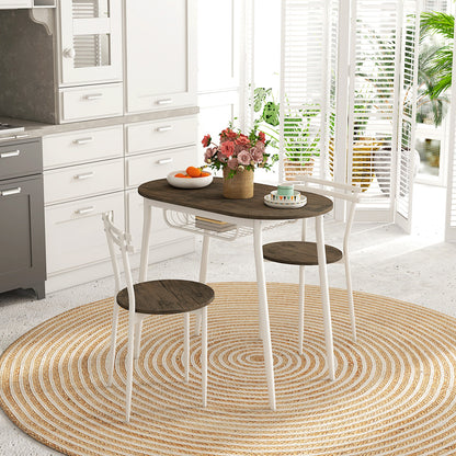 Dining Table And Chairs Set 3-Piece