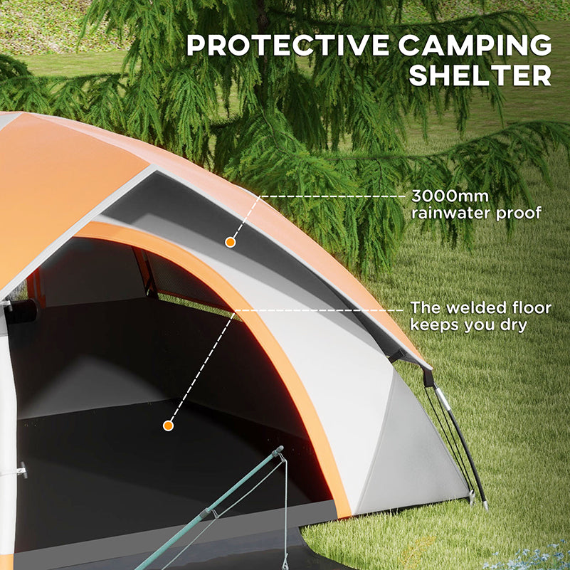 Two Man Single Room Dome Tent With Accessories