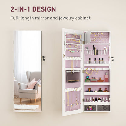 Lockable Jewellery Cabinet With LED Lights