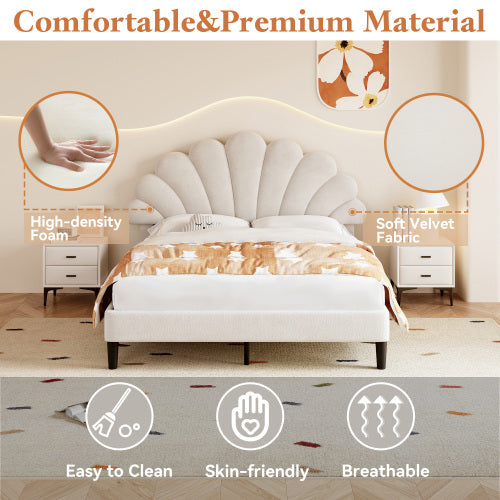 Double Upholstered Velvet Bed Frame