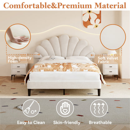 Double Upholstered Velvet Bed Frame