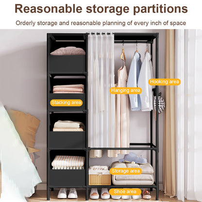 Clothes Rail with Shelf Heavy Duty Metal