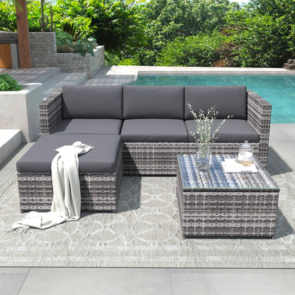 Garden Corner Sofa Rattan Patio Set Garden