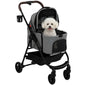 PawHut Dog Stroller, 3 in 1 Foldable Pet Stroller for Small Puppy Cat with Detachable Travel Carrier, Storage Basket