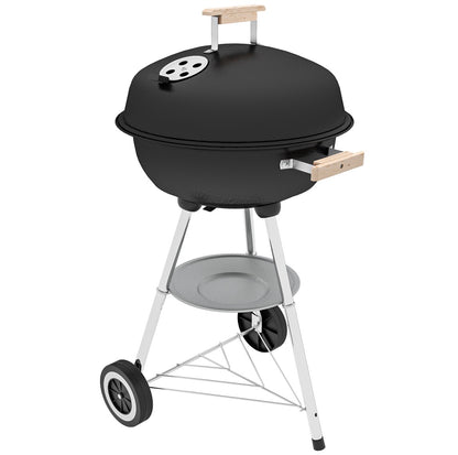 Portable Charcoal Grill BBQ Smoker with Lid Outdoor Heat Control Party Patio Barbecue Garden