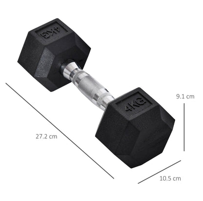 2 Set of Rubber Hex Dumbbell Portable Hand Weights Dumbbell Home Gym Workout Fitness Hand Dumbbell