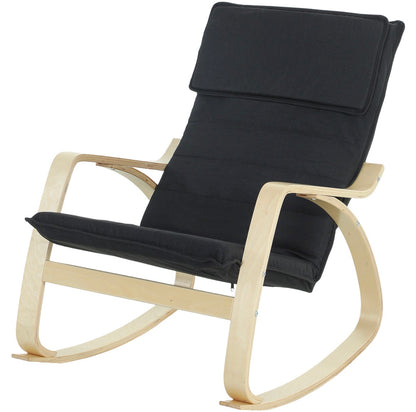 Lounge Chair, Comfortable Relax Rocking Chair with Headrest