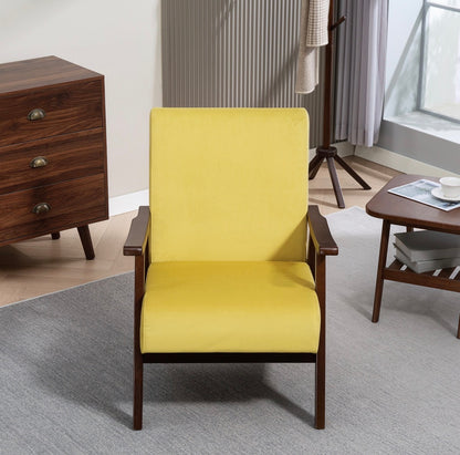 Nordic Accent Chair, Upholstered Velvet Armchair